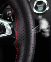 Cubierta trenzada para volante de coche, volante de coche de cuero de fibra Universal con agujas e hilo, accesorios interiores de coche - details 8