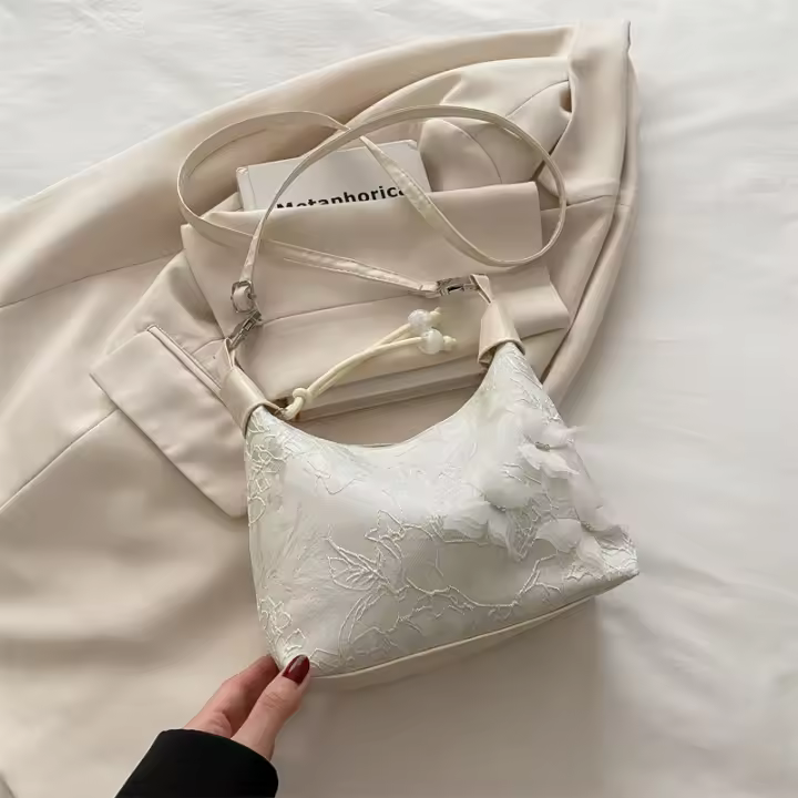 Bolso Cruzado de Hombro Único de Alta Gama Diseño Fresco Estilo Chino Versátil Bolso de Mujer - 1