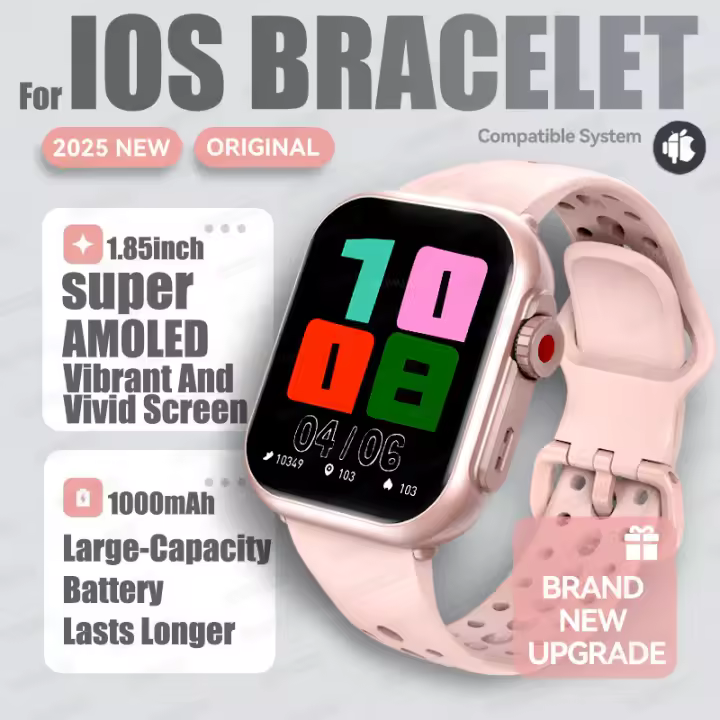 2025 Reloj inteligente Nuevo Reloj inteligente para mujer 1,85 pulgadas AMOLED Bluetooth Call Watch 100+modo deportivo 1000 mAh batería grande Fitness Tracker Impermeable Deporte Reloj inteligente Moda Damas Hombres Smartwatch Mujer - 1