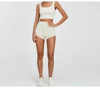 Shorts Deportivos de Cintura Alta para Yoga y Estiramiento Secado Rápido, Transpirable, Material de Nylon - details 14