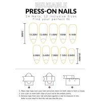 Uñas Falsas a Prueba de Manchas Impresión de Líneas Irregulares Rosa Ideal para Salón de Uñas para Mujeres y Niñas - details 3