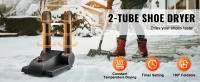 SucceBuy Secador de zapatos con soplador de calor: plegable de 2 tubos o desmontable de 4 tubos, negro y naranja - details 0