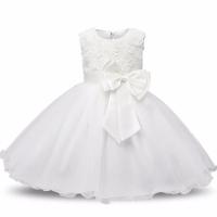 Elegante Vestido de Princesa para Niñas Talla de Flor Elegante Grandes Lazos - details 1