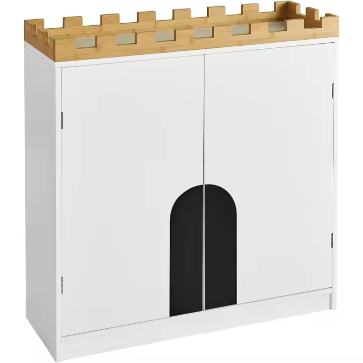 Cómoda para niños, estantería para Libros, Juguetes, Armario Auxiliar para Niño diseño de candado, Aprox. 86 x 30 x 87 cm ES - 1