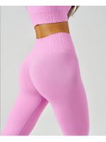 Traje de Yoga sin costuras para mujer, chaleco deportivo a prueba de golpes, mallas de cintura alta, pantalones de Yoga para correr - details 2