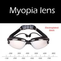 Gafas de natación antivaho de silicona HD electrochapadas para miopía en adultos de -1.5 a -8.0, personalizadas con diferentes grados para ojo izquierdo y derecho - details 11
