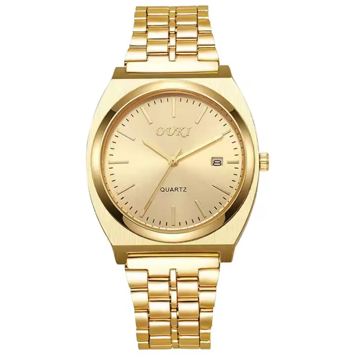 Reloj de cuarzo con calendario nuevo Nautilus simple con banda de acero para hombre - 1
