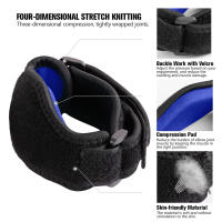 Codera de tendinitis para golfistas, alivio del dolor, antebrazo, gimnasio en casa, recuperación, caminar, correr, entrenamiento, 1 unidad - details 18