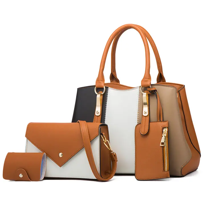 Bolso de hombro con correa para mujer, bolso de cuatro piezas - 1