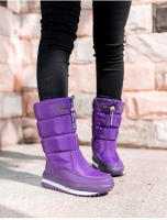 Botas de nieve de terciopelo para mujer, botas de algodón casuales gruesas de caña media cálidas antideslizantes - details 13