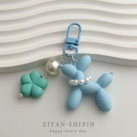 Llavero creativo con forma de globo de perro Kawaii, llavero con forma de perro de gelatina, llavero con forma de flor para cachorro, accesorio colgante - details 7