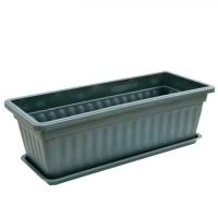 Contenedor de plantas para balcón, jardín, exterior, grande, rectangular, de plástico, para verduras, maceta cuadrada - details 1