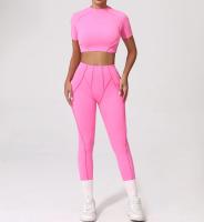 Conjuntos de Yoga con correas desnudas para mujer, sujetador deportivo a prueba de sentadillas, mallas de entrenamiento de cintura alta, pantalones de Fitness, traje de ropa activa para mujer XP81 - details 9