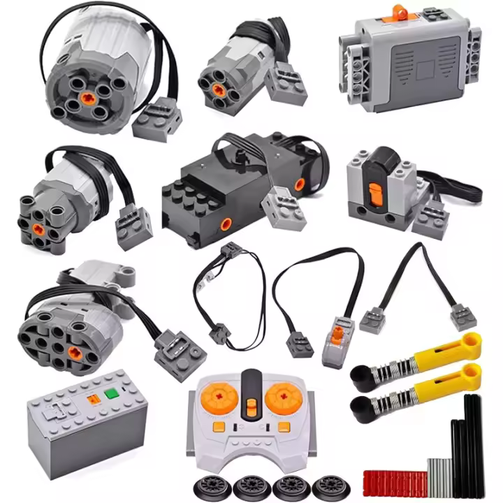 Kit de función de alimentación de 32 Uds., juego de batería de motor, receptor de control remoto por infrarrojos, componentes de motor de velocidad ajustable de tren - 1