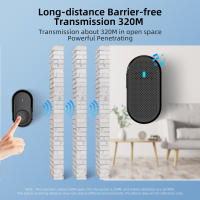 Timbre inalámbrico con 2 receptores enchufables, timbre de puerta impermeable IP65, rango de funcionamiento de hasta 1050 pies/320M, 5 ajustes de volumen L - details 1