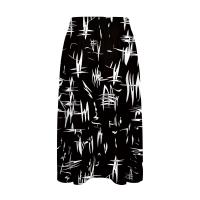 Falda elástica plisada estampada de cintura alta a rodilla para mujer, moda, fiesta, verano, 2024 - details 26