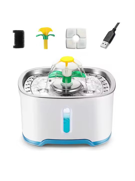 Alimentador de agua para mascotas Dispensador de agua para mascotas de acero inoxidable Dispensador de agua de acero inoxidable Gran capacidad - 1