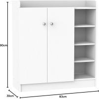 Mueble Zapatero de 2 Puertas Zapatero Estrecho con Estantes Ajustables para 12 Pares de Zapatos - details 9