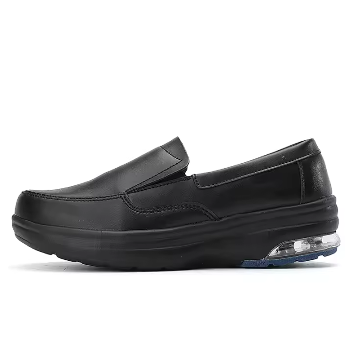 Zapatos de enfermera antideslizantes para mujer, mocasines de cuero ligeros transpirables, zapatos para caminar - 1