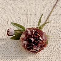 Ramo de flores de peonía artificiales de 2 cabezas, simulación realista hecha a mano, ramas de peonía de seda exquisita, decoración de mesa de comedor - details 9