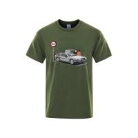 Camiseta de I Was Caught Speeding para Hombre, Top de Algodón, Holgado, Camiseta Informal, Ropa Transpirable, Sudor, Cuello Redondo, Verano - details 11