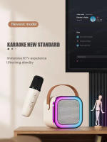 Micrófono Dual inalámbrico para Karaoke, Altavoz Bluetooth con luces de colores RGB, HIFI envolvente, Subwoofer para fiesta, regalo de Navidad para niños - details 0
