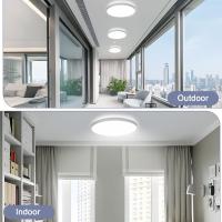 Lámpara LED de Techo ABS IP44 18W, 2050LM, 3000/4000/6500K, Plafón Impermeable para Cocina, Comedor, Iluminación Interior Moderna, 23*23*5 CM - details 22