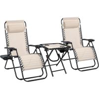 Tumbonas o sillas plegables de exterior para jardín, playa, piscina, terraza. Gravedad Zero 2 Unidades, Acero Ligero, Portavasos y Reposacabezas. - details 9