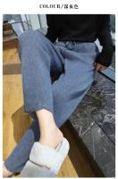 Pantalones de Cachemira para Mujer Otoño-Invierno Cintura Alta, Color Sólido, Estilo Casual, Ajuste Suelto, Pantalones de Punto para Exteriores - details 15