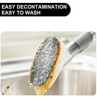 Gadgets dispensador automático de líquidos, cepillo de limpieza de cocina con mango largo, esponja extraíble, 3 en 1 - details 8