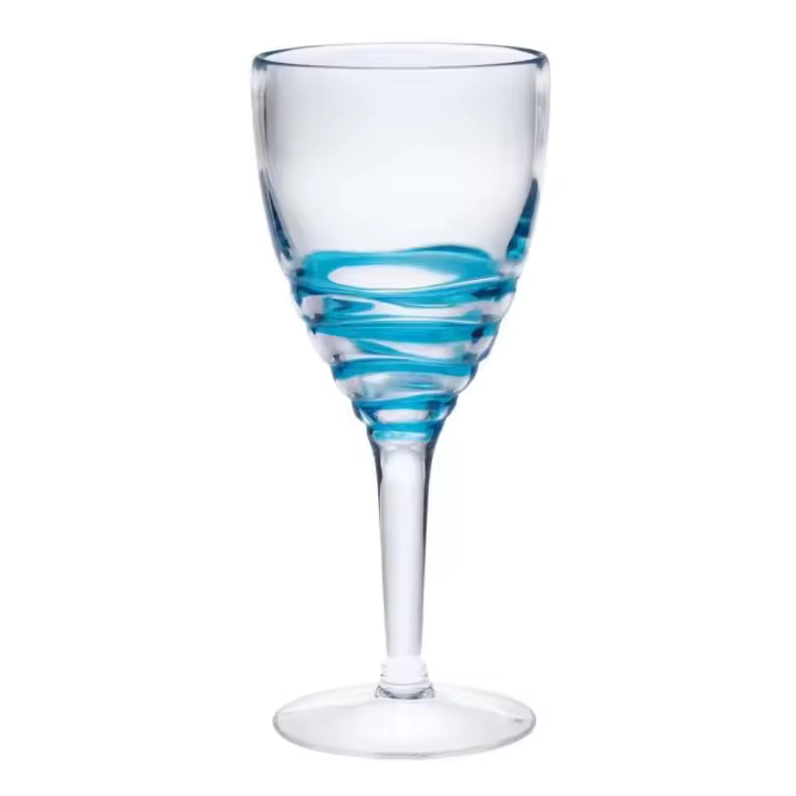 Juego de 4 vasos de plástico Swirl (12 oz), juego de vasos acrílicos sin BPA, vasos irrompibles, copas de vino - 1