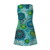 BUNO-Vestido veraniego informal con bolsillos para mujer, vestido playero bohemio, blusas estampadas, camisetas, vestido holgado con cuello en V - details 15