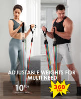 Juego de bandas de resistencia para ejercicios físicos, tubos elásticos, cuerda de tracción, banda de Yoga, equipo de entrenamiento para gimnasio en casa, 360 libras - details 1