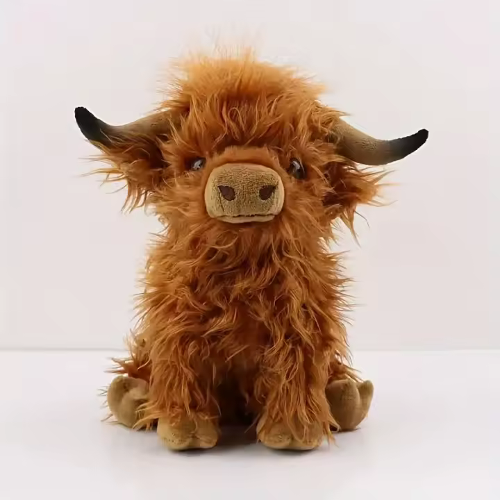 25cm Simulado Highland Vaca Peluche Animal Muñeca Suave Peluche Highland Vaca Peluche Juguete Lindo Niños Bebé Regalo Familia Decoración de la habitación - 1