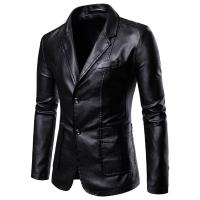 Chaqueta clásica de cuero para hombre, abrigo deportivo informal de piel de cordero - details 1