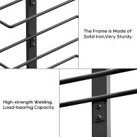 Estante de Vino de Pared de Metal Resistente Soporte de Almacenamiento para 18 Botellas de Vino, Licor y Champán para Bar en Casa - details 3