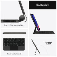 AJIUYU-Funda con Teclado Español para Samsung Galaxy Tab, S7, S8, S9, 11 "/S9 FE, 10,9", S9FE, 2023, Teclado magnético Retroiluminado - details 4