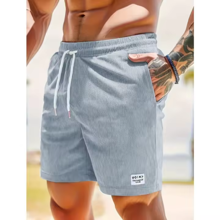 Pantalón corto deportivo ajustable de moda casual urbana para hombre, verano 2025 - 1