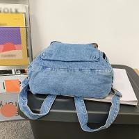 Mochila con detalle de parche de letras, Bolsa Escolar con cremallera, elegante mochila para portátil de gran capacidad para trabajo y viajes - details 4