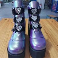 Ots cortos europeos americanos para mujer, zapatos con tacón de cuña, uniforme japonés de Lolita, nuevo - details 1
