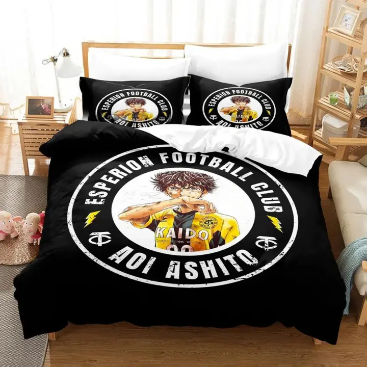Juego de Ropa de Cama Anime Ashito Aoi Ao Funda de Edredón Cubierta de Almohada para Hombres y Mujeres Tamaño Rey y Reina - 1