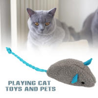Ratón de peluche interactivo para mascotas, juguete divertido para gatos, hierba gatera, colorido, lindo, accesorios para gatos - details 0