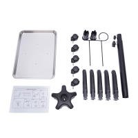 Carro de peluquería de altura ajustable con ruedas, carro de trabajo, tatuaje, accesorios para salones, Spas - details 3