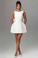 Vestido corto elegante con lazo de perlas y espalda descubierta para mujer, minivestidos bonitos de fiesta sin mangas, negro, blanco, rosa, elegante, noche de cumpleaños Y2K - details 3