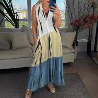 Vestido de verano con cuello en V para mujer, vestidos informales sin mangas a la moda para mujer - details 4