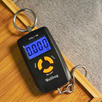 Mini báscula colgante Digital para maleta, balanza electrónica portátil de 45kg/10g, peso de Kg Lb Oz Jin, báscula de gancho de pescado - details 12