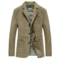 Traje Casual de Moda para Hombres en Otoño Chaqueta de Negocios de Algodón para Exteriores - details 0