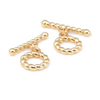 Pulsera de Tirantes Geométricos de Latón Dorado 18K Clasps para Hacer Joyería DIY - details 21