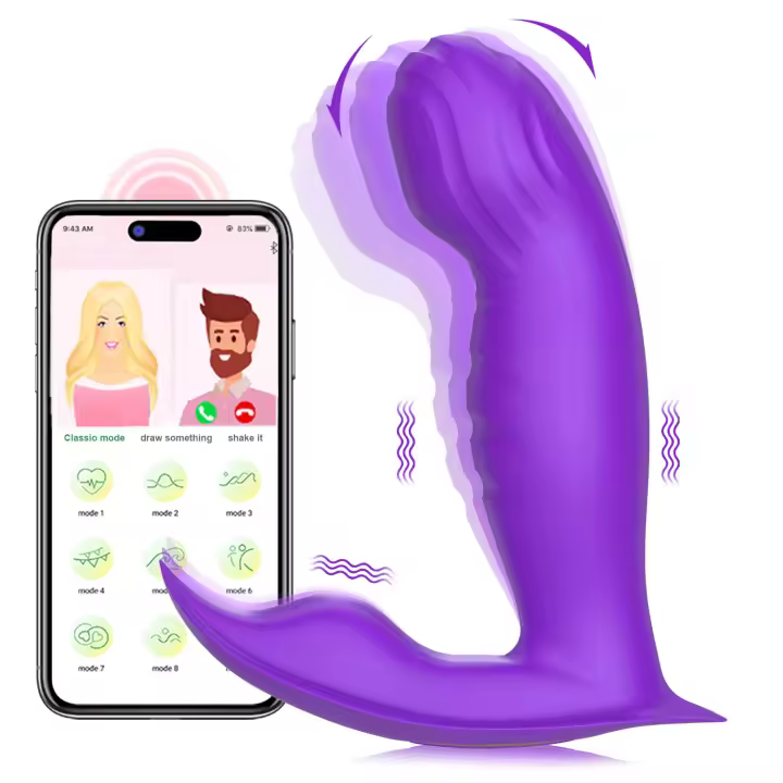 Mini vibrador con aplicación portátil, potente estimulador de clítoris del punto G, control de aplicación de doble motor, consolador de bala vibrante oscilante, masajeador de vagina, juguete sexual para mujeres, bragas, mini vibrador femenino, tapón anal - 1