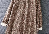 Estilo japonés Medi 2023 nuevo verano artístico Hipster con volantes ral algodón y en vestido suelto de manga larga Mujer - details 7